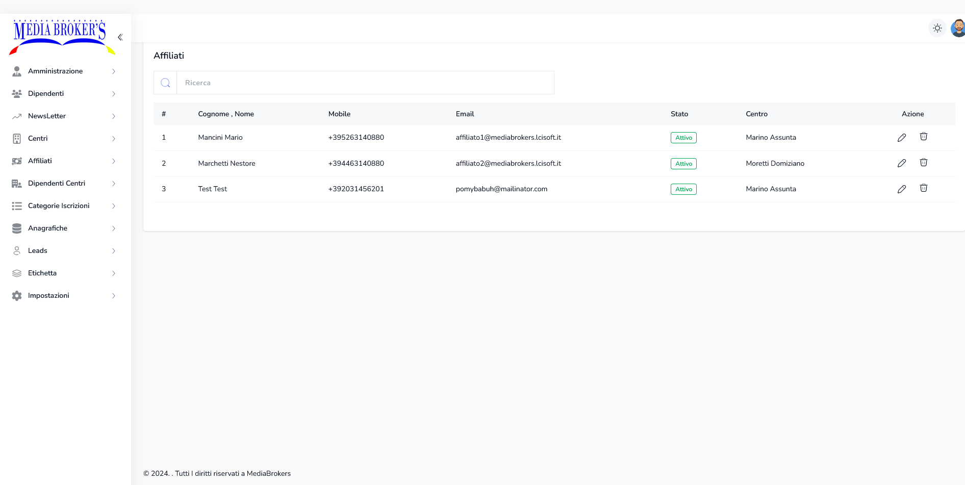 MediaBrokers System screenshot